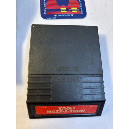 Tron Maze-A-Tron Intellivision Video Game Cartridge Overlay Manual 1982 Tested