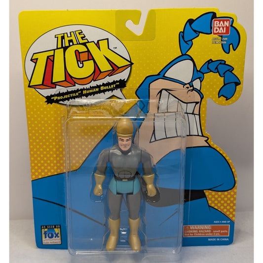 Vintage 1995 Bandai Fox Kids The Tick Action Figure NEW Projectile Human Bullet