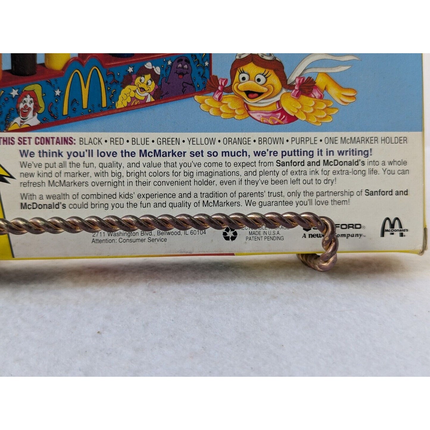 Vintage 1994 McDonald's McMarker Set of 8 Scented Watercolor Markers SANFORD