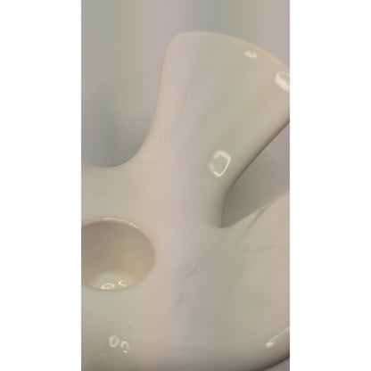 Original White Dove MCM Single Porcelain Candleholder Marta Grunditz Guldkroken
