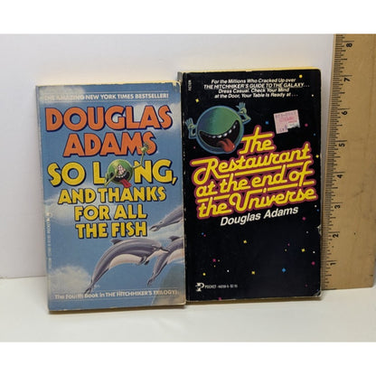 Vintage 1985 So Long/Restaurant at the end Hitchhikers Guide Adams 1st Pocket Books