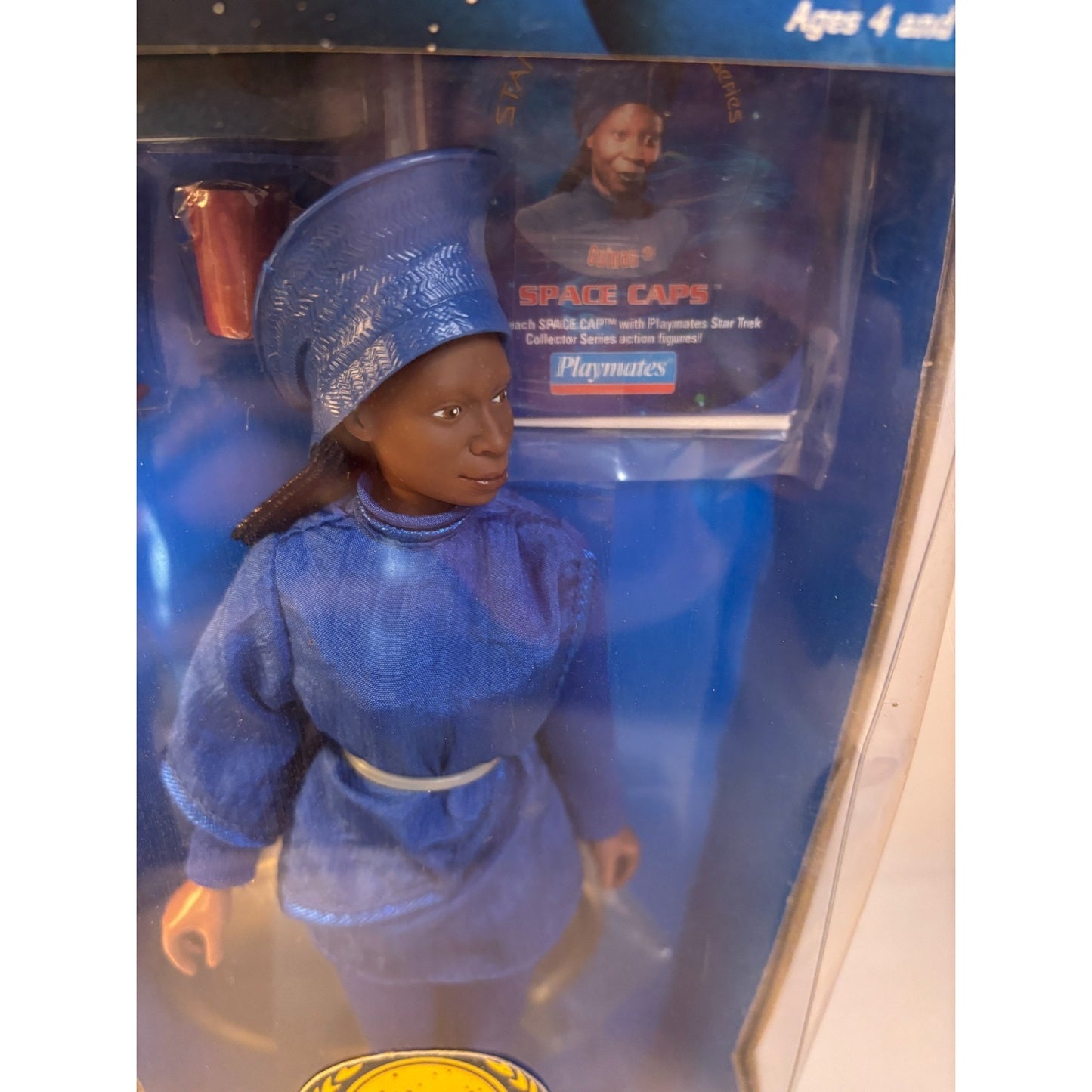 Vtg STAR TREK GUINAN Federation Collector Series Playmates 9" 1995 Whoopi Figure