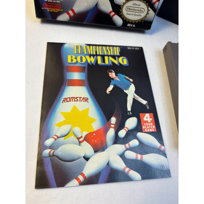 Nintendo NES Championship Bowling Video Game Complete in Box CIB Tested