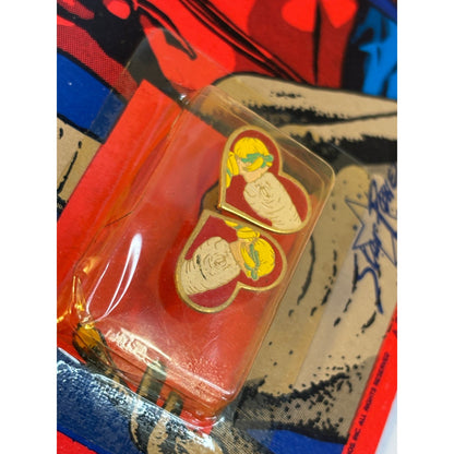 VINTAGE 1982 E.T. Extra Terrestrial Heart Pierced Earrings NOS Universal Studios