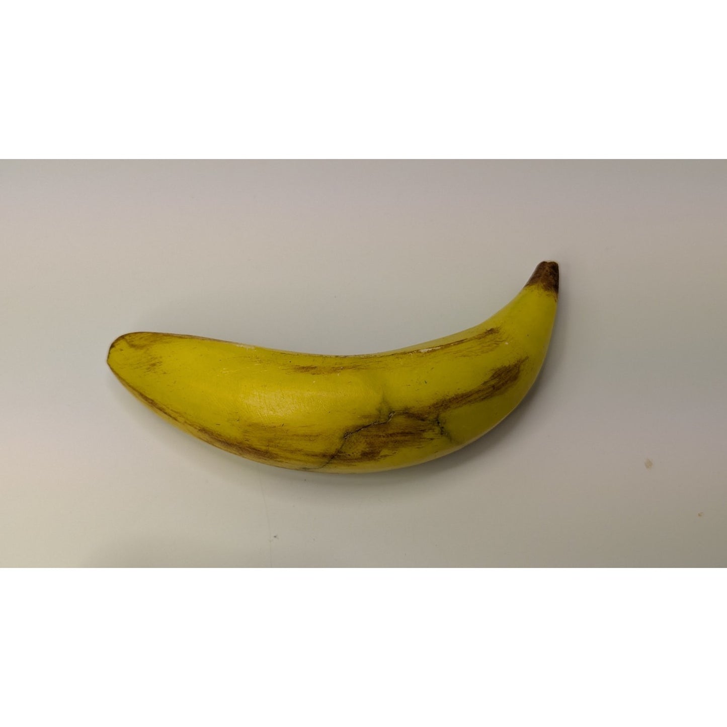 Vintage Hand Painted Italian Alabaster Stone Fruit Yellow Banana 5.5" 8.3oz