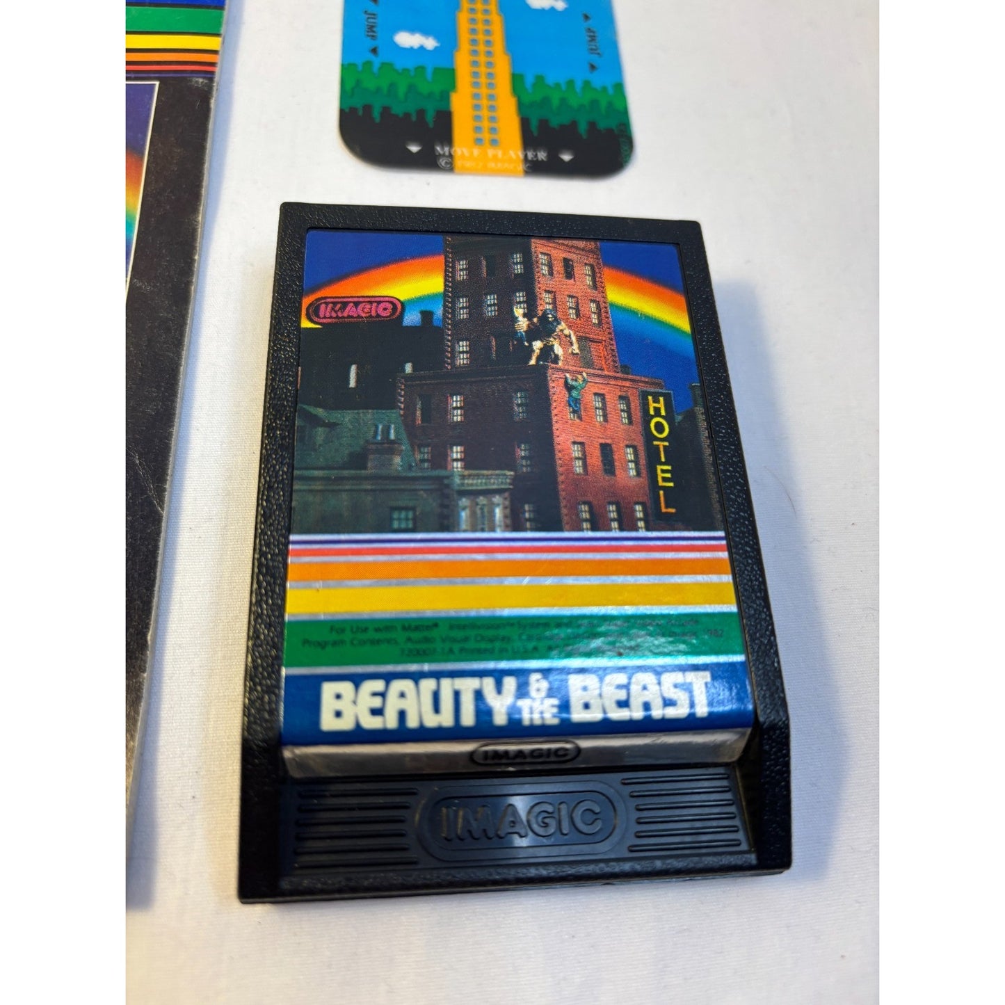 Beauty & the Beast Intellivision Video Game Cartridge 1982 One Overlay + Manual