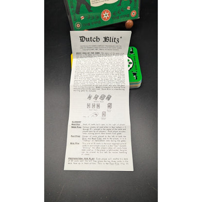 VTG 1973 Dutch Blitz Card Game In Original Packaging Unused w/Instructions