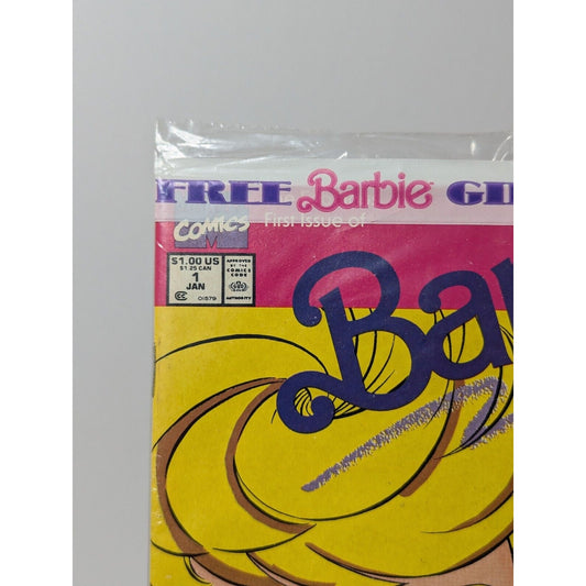 Barbie #1 - 1991 Sealed With Door Hanger Gift Marvel Comics