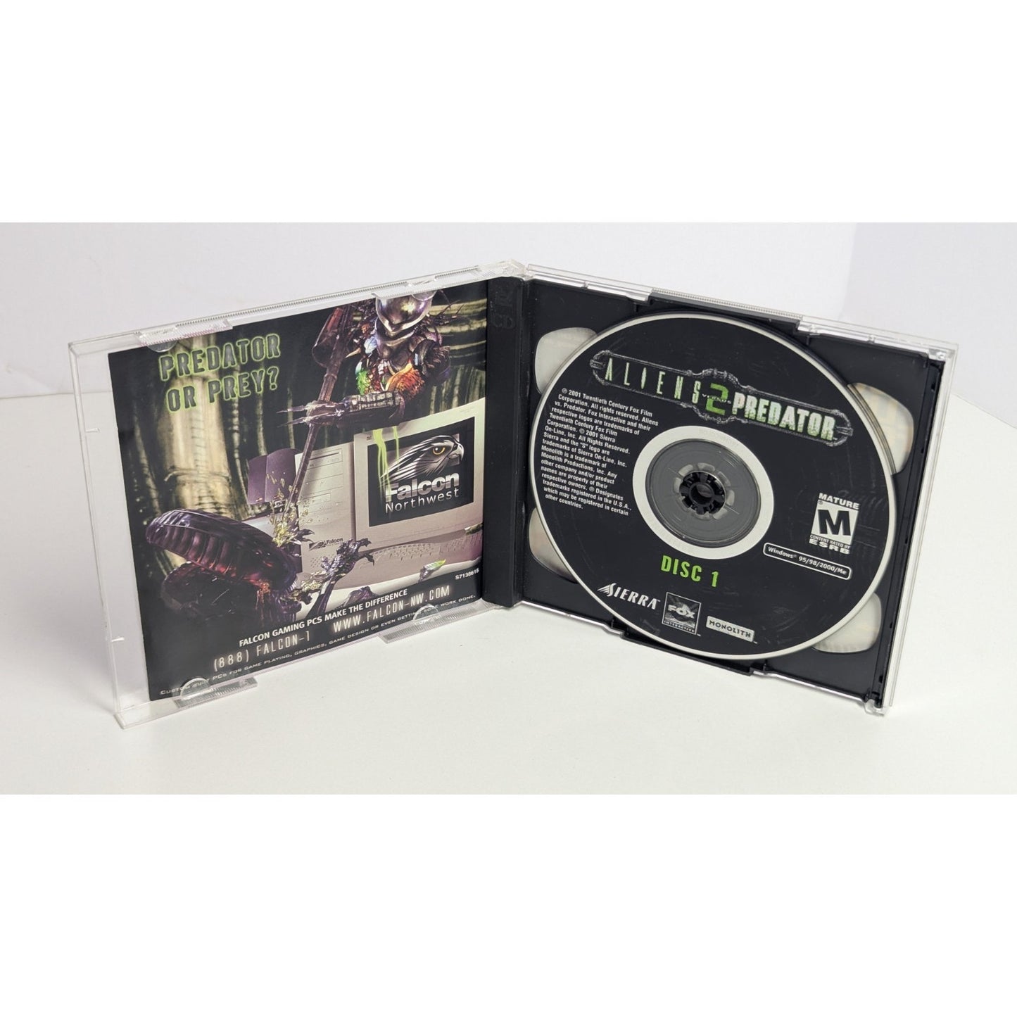 Aliens Versus Predator 2 (PC, 2001) Game and Case with CD Key