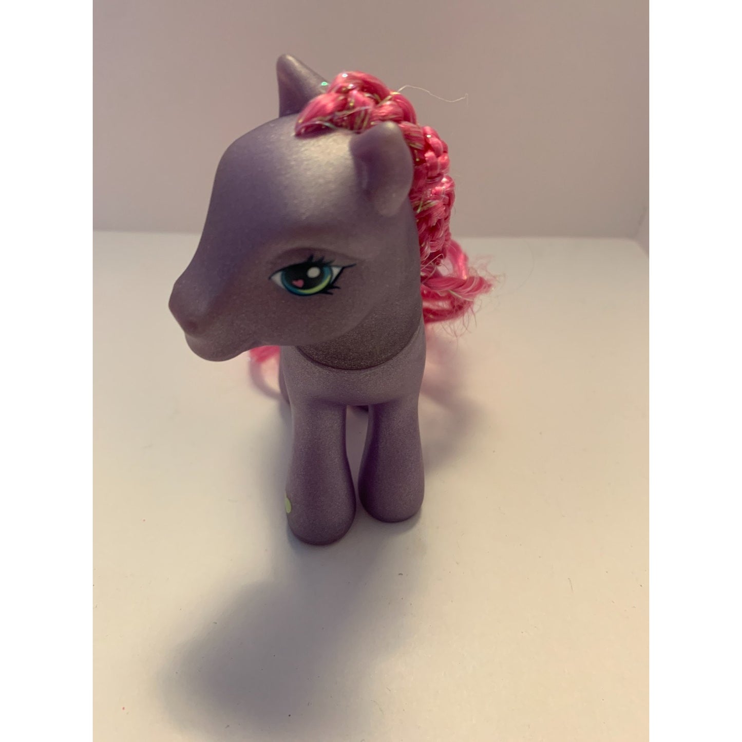 Vintage 2002 G3 My Little Pony Petal Blossom Purple Shimmer Pink Extra Long Hair