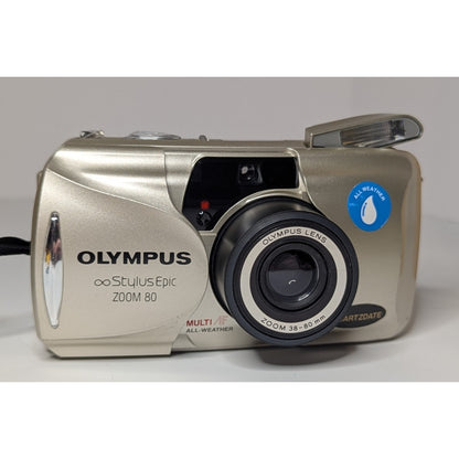 Olympus Infinity Stylus Epic Zoom 80 35mm Film Point & Shoot Camera Pocket