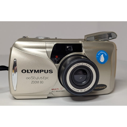 Olympus Infinity Stylus Epic Zoom 80 35mm Film Point & Shoot Camera Pocket