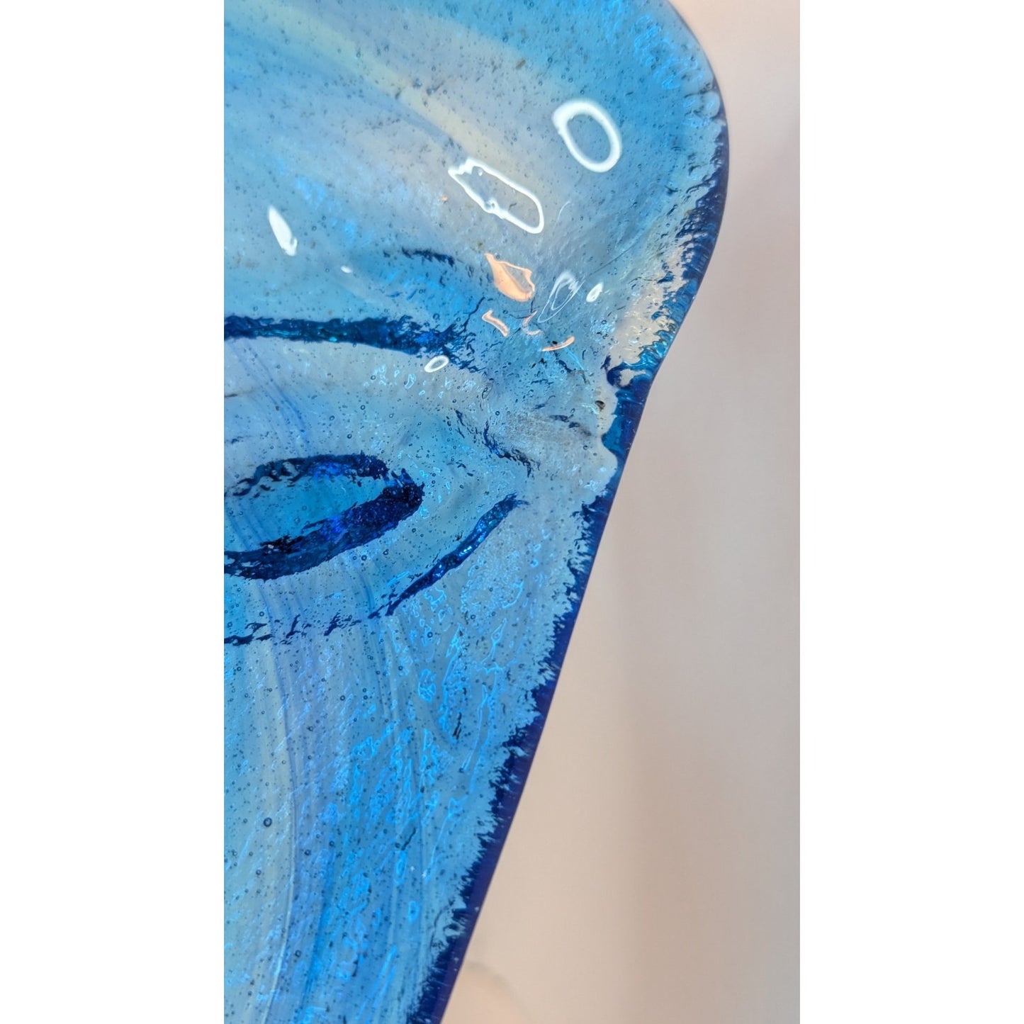 Vintage SKYDREAMER Blue Art Glass Face Mask Jaramillo Brothers Hand Made