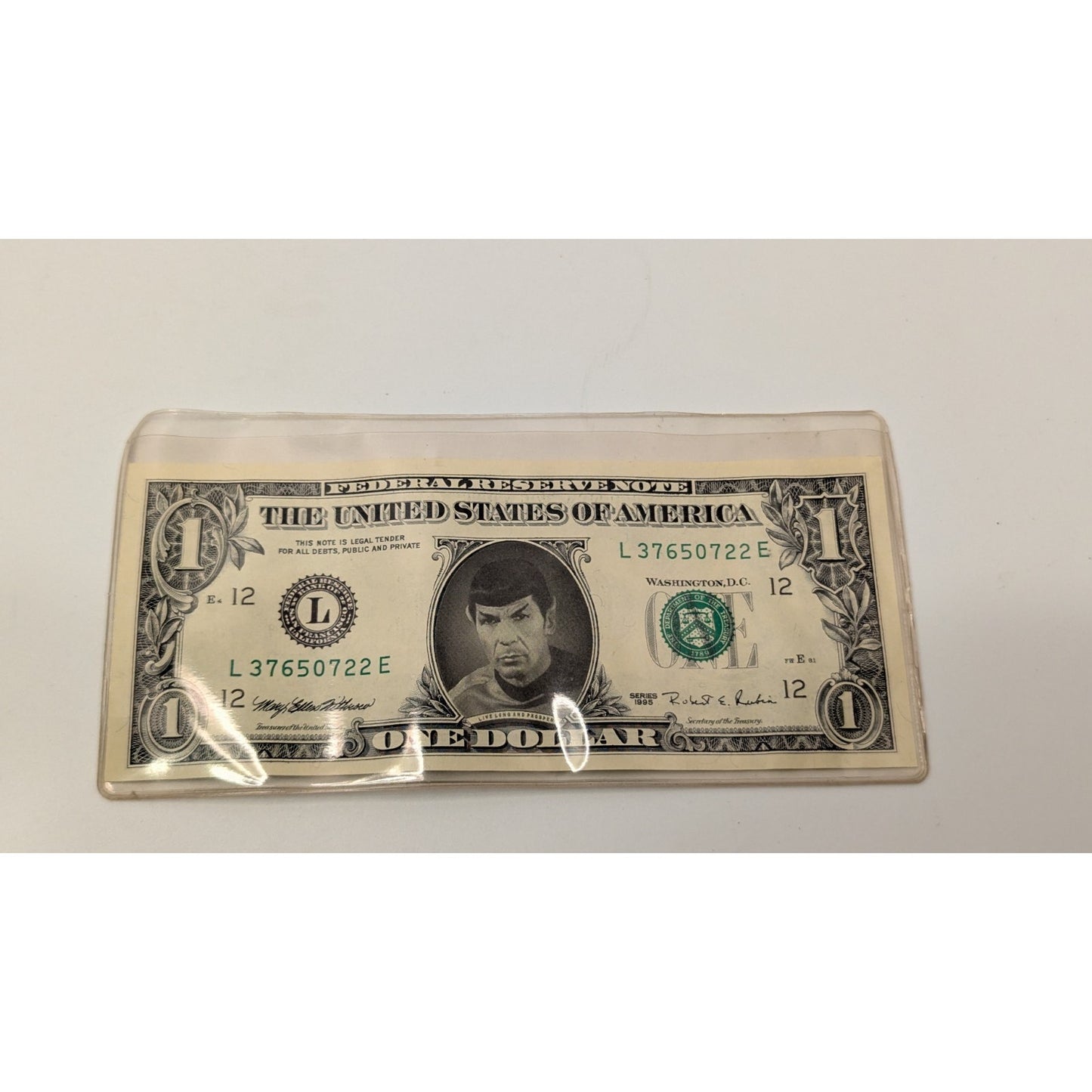 Rare Star Trek Spock Collectible Funny Money 1 Dollar Bill