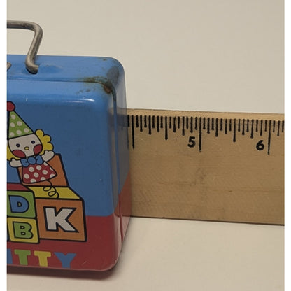 1976 Vintage Sanrio Hello Kitty Tiny Tin Mini Lunch Box 4" x 2.75"
