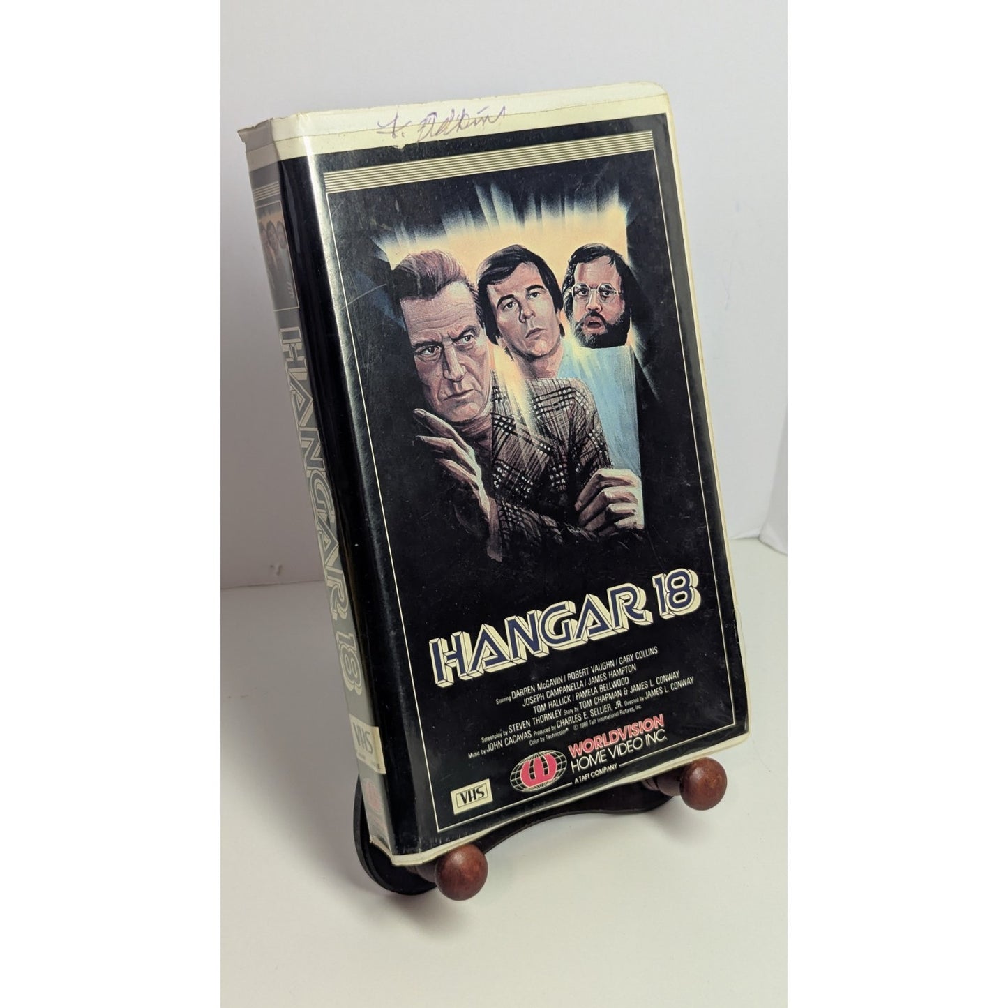 Hangar 18 VHS 1980 Worldvision Obscure Sci-Fi Thriller Movie OG Press Rare OOP