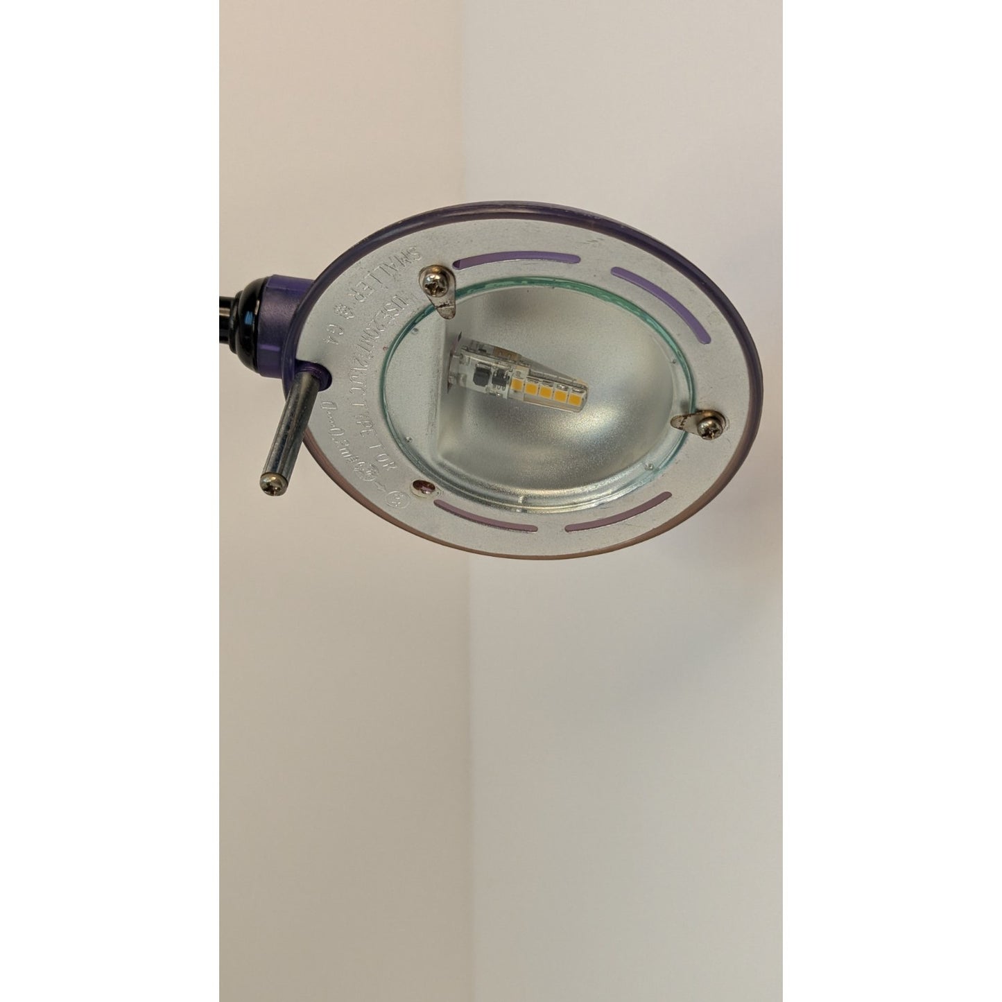2000's y2K Purple/Black Clear Adjustable Bendable Gooseneck Round Desk Lamp