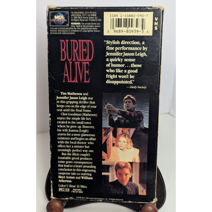 Buried Alive VHS Tape Horror Movie 1990 Tim Matheson Goodtimes Cult Halloween