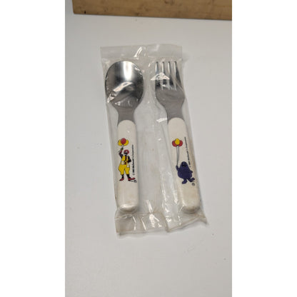 Vintage Sealed 1993 McDonald's 5" Children's Spoon & Fork Set Ronald & Grimace