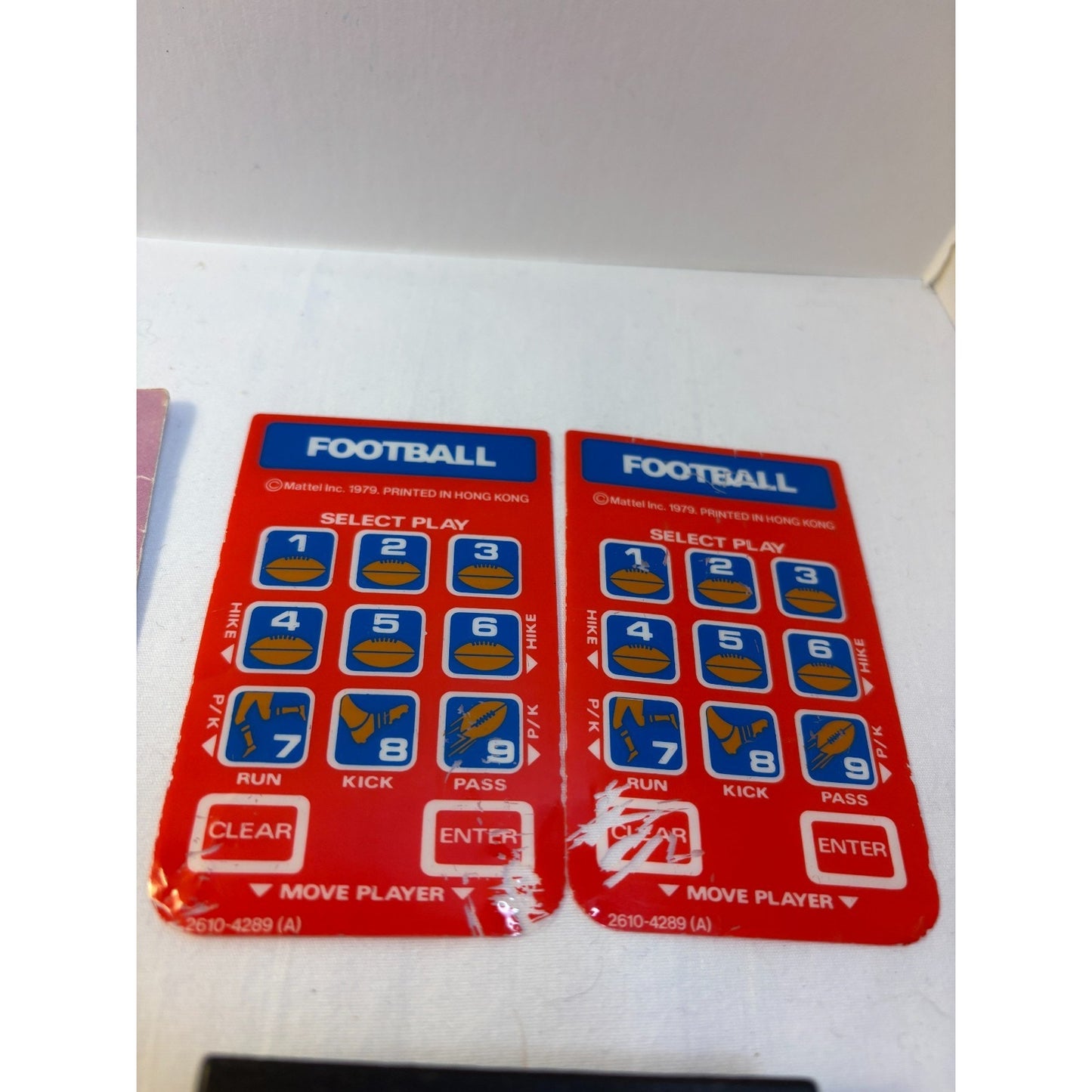 NFL Football Intellivision Video Game Cartridge Manual Playbook Overlays Tested