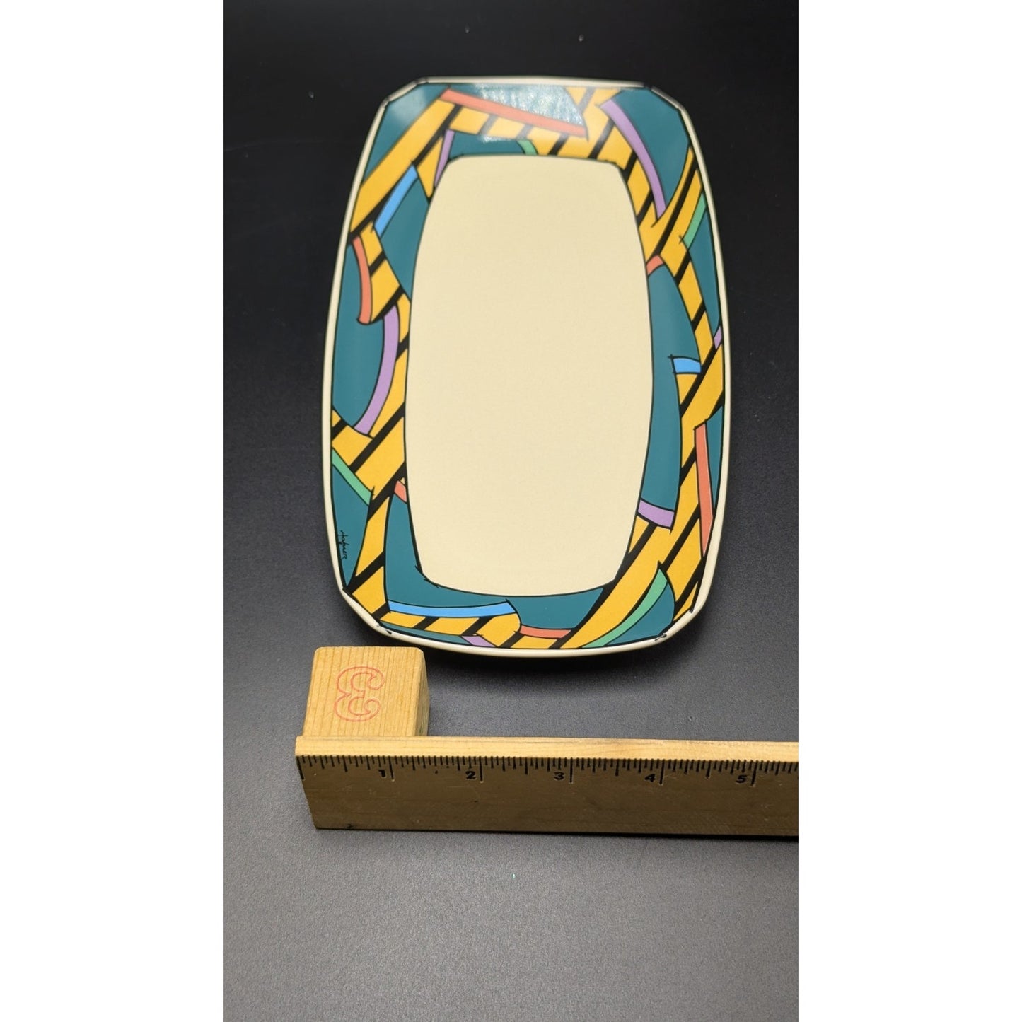 Vintage 1980s 9.5" Rosenthal Studio Line Dorothy Hafner FLASH Underplate Memphis