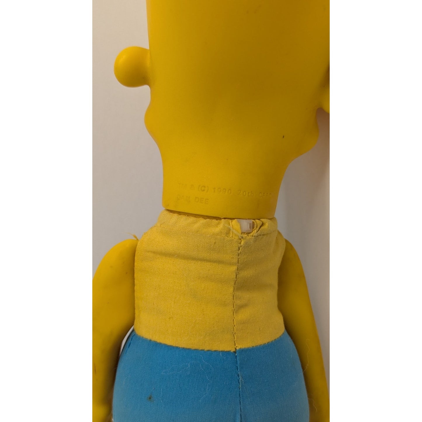 Vintage 90'S Bart Simpson Cooties Man Vinyl & Plush Figure 1990 No Shirt