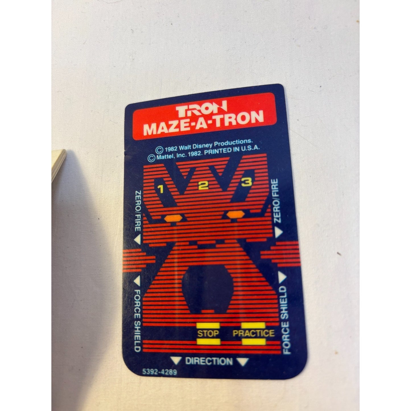 Tron Maze-A-Tron Intellivision Video Game Cartridge Overlay Manual 1982 Tested