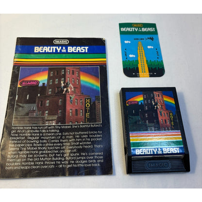 Beauty & the Beast Intellivision Video Game Cartridge 1982 One Overlay + Manual