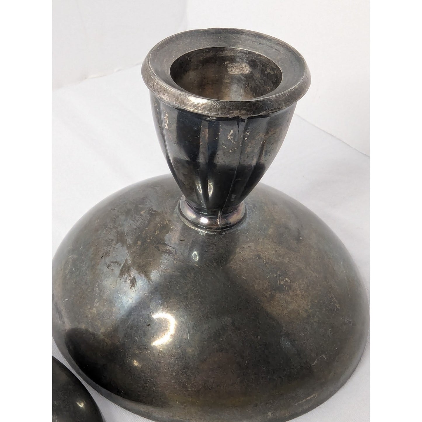 Pair of Vintage MCM Oneida Silversmith Candle Holders