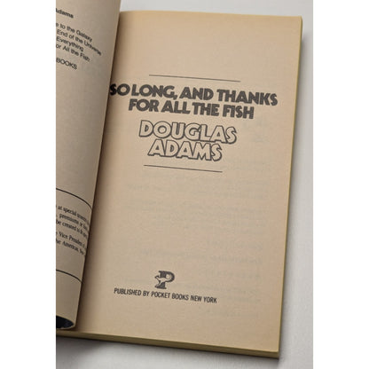 Vintage 1985 So Long/Restaurant at the end Hitchhikers Guide Adams 1st Pocket Books