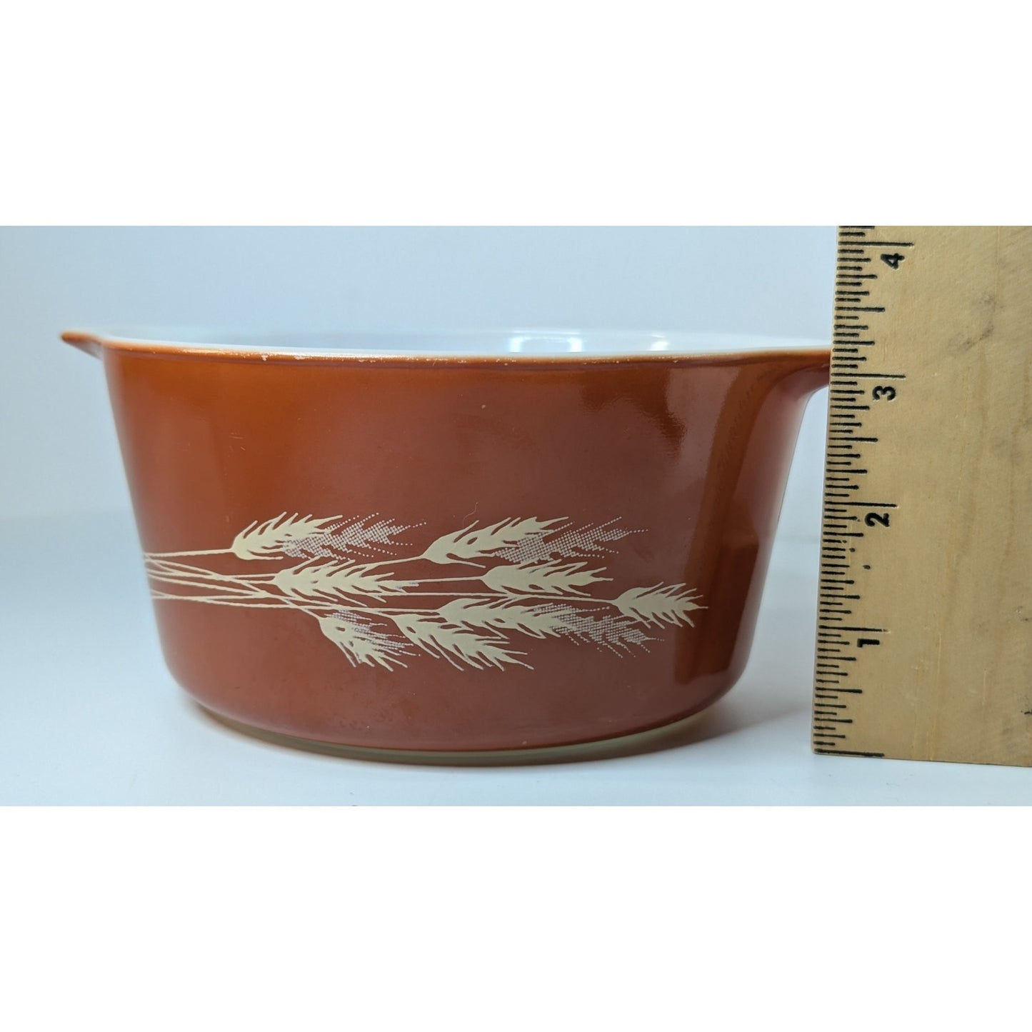 Vintage Autumn Harvest Pyrex Casserole 1 Quart No. 473-B Rust color