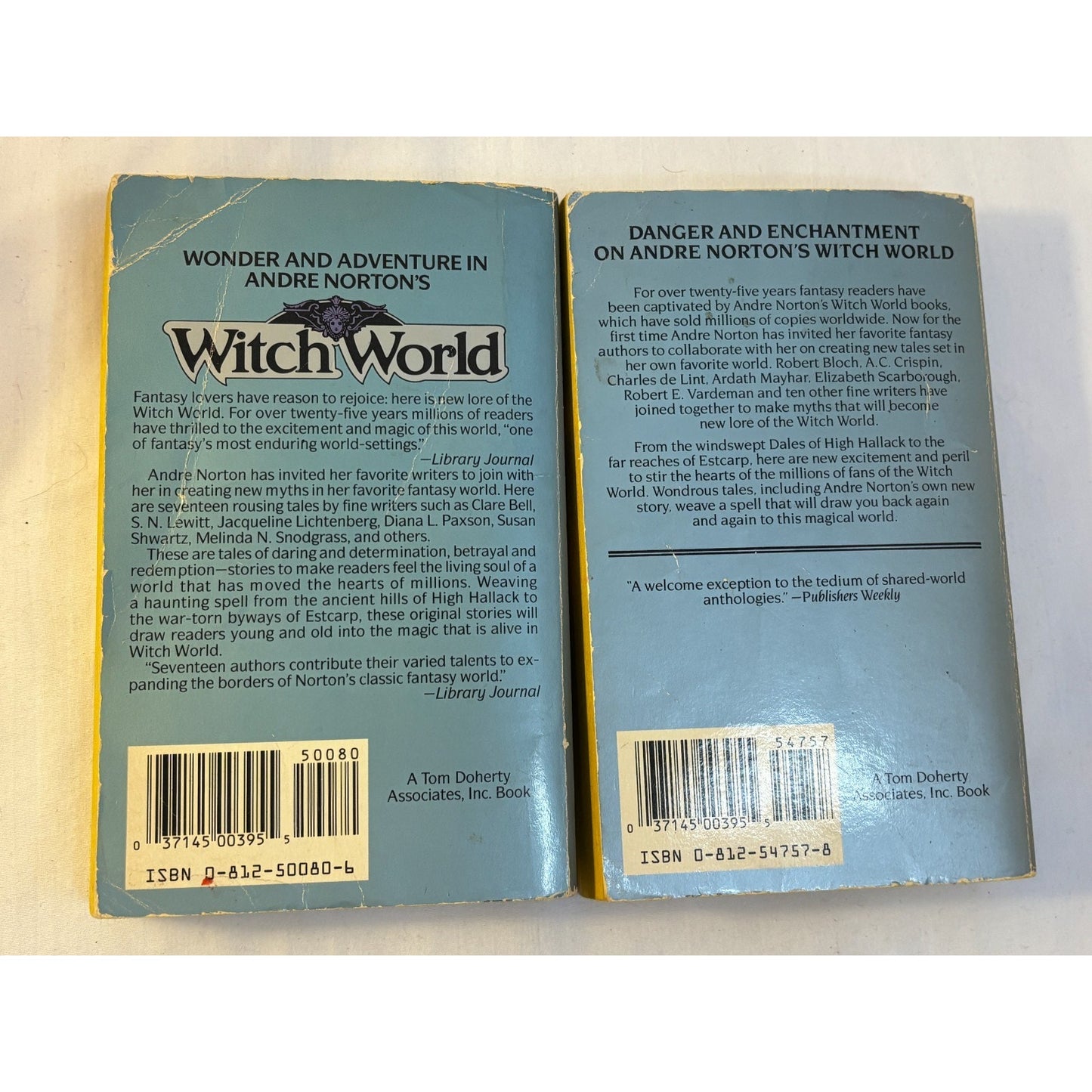 Lot 2 Books Tales of the Witch World 1 & 2 Andre Norton Vintage 1989 Paperback