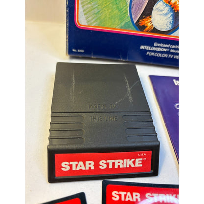 Star Strike Intellivision Video Game Mattel 1981 Complete CIB Box Tested Works