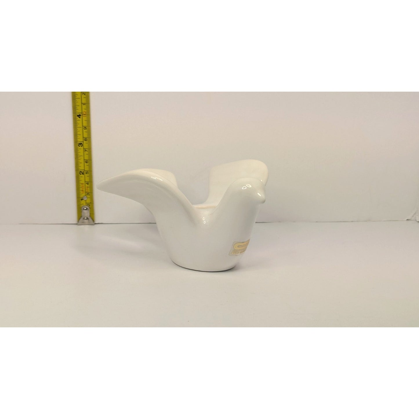 Original White Dove MCM Single Porcelain Candleholder Marta Grunditz Guldkroken
