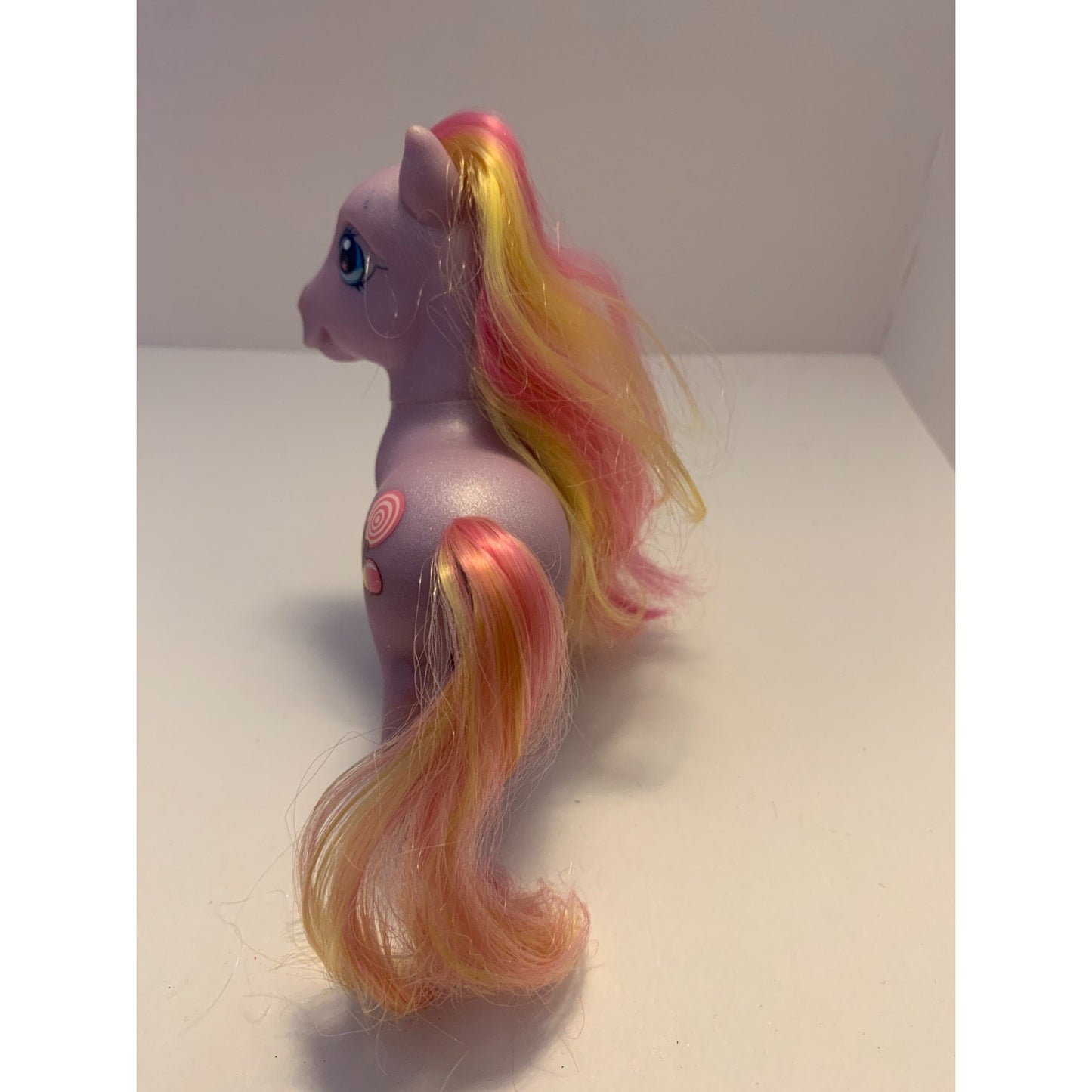 Vintage 2002 G3 My Little Pony MLP Triple Treat Purple Shimmer Pink Yellow Hair