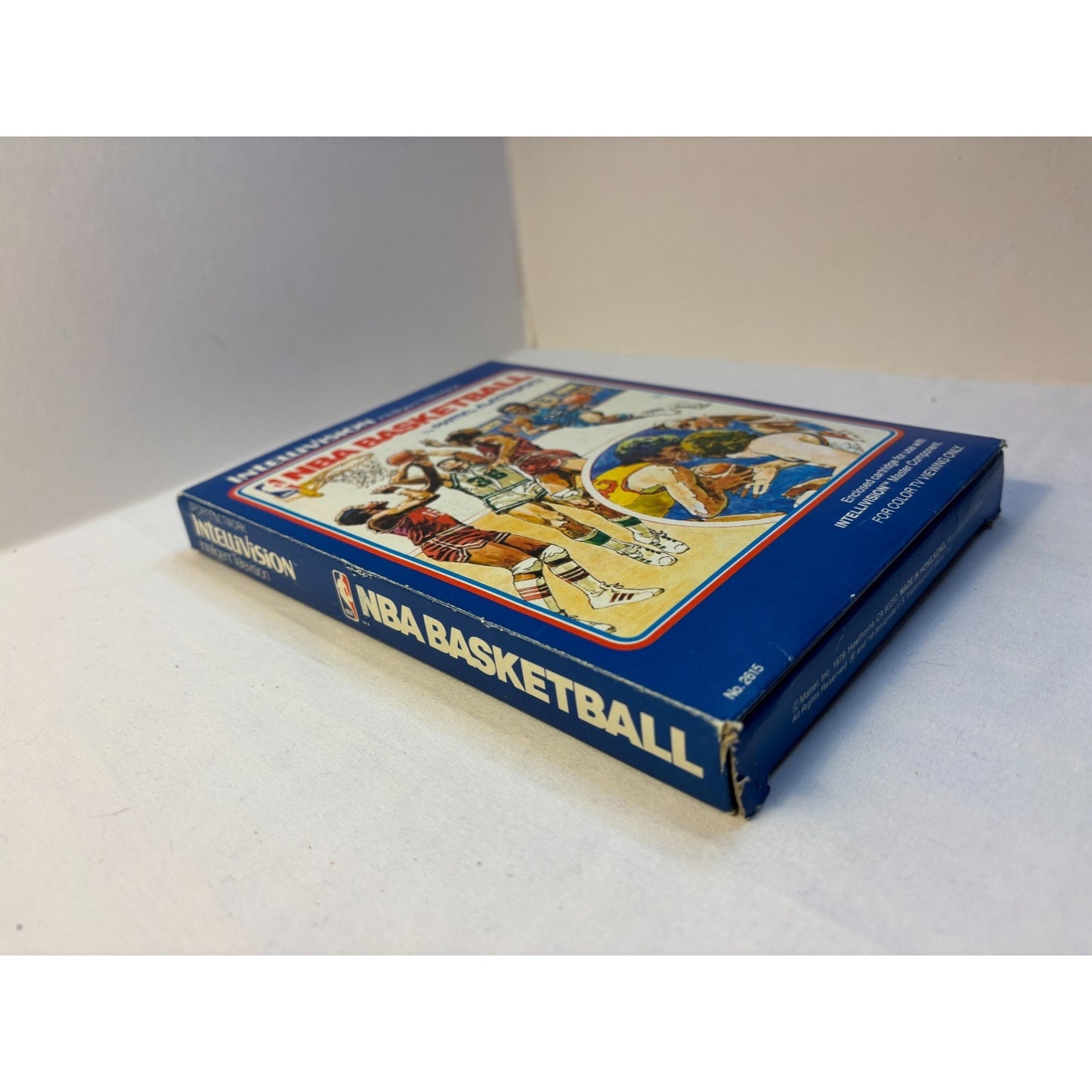 Intellivision NBA Basketball Game 1980 Complete in Box w/ Manual Overlays Tested