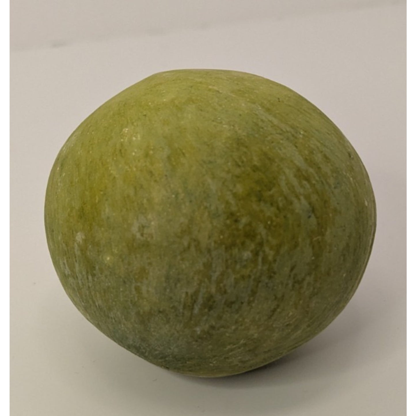 Vintage Green Hand Painted Italian Alabaster Stone Fruit Greengage Plum 9oz
