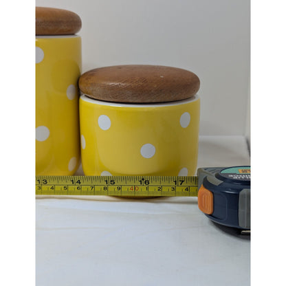 WAECHTERSBACH Vintage Ceramic Canisters Lot 4 Yellow Storage Jars W. Germany