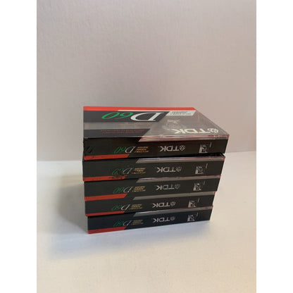 Lot of 5 TDK D60 Blank Cassette Tapes IEC1/TYPE1 Normal Position SEALED