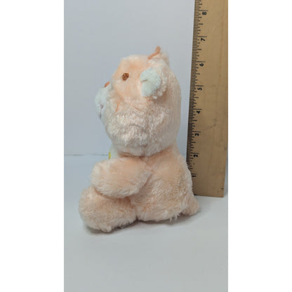Care Bear FRIEND 6" Sitting Plush Peach Sunflowers Kenner 1983 Vintage 80s