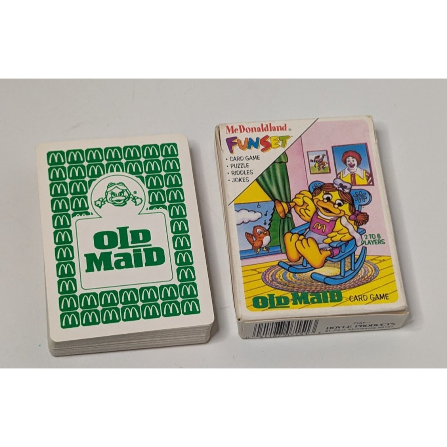 Vintage Happy Meal Toy McDonaldland Funset Birdie Old Maid Card Game Complete
