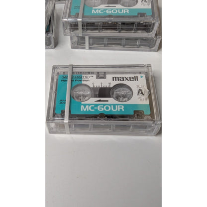 9 Sealed Maxell MC-60UR Microcassettes Cassette Tapes