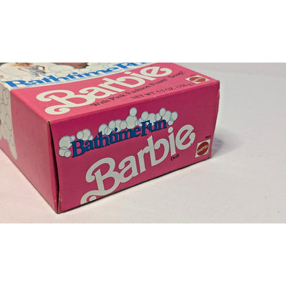 Vintage Mattel Barbie Doll 1990 Bathtime Fun Blonde Pink Fashion Foam Sealed