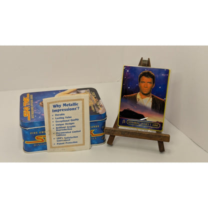1997 Star Trek Distinguished Officers Series James Kirk Tin w/ Embossed Metal Cards