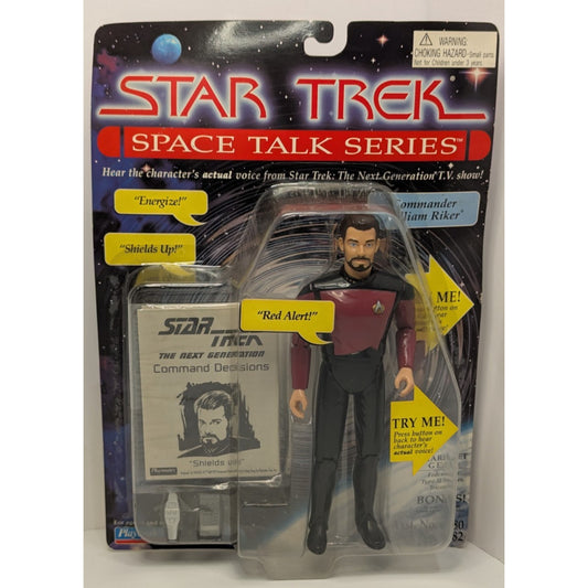 Star Trek Space Talk Series Commander William Riker Action Figure Playmates 1995