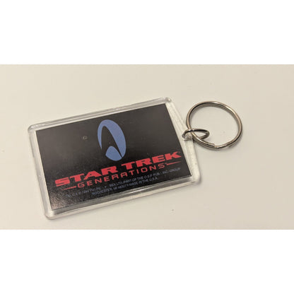 Vintage 1994 Star Trek Generations 3" Photo Keychain
