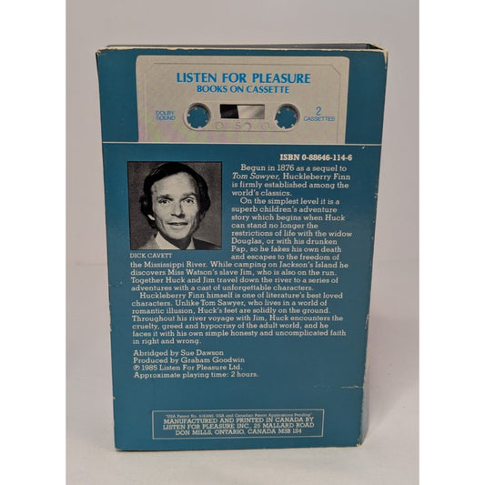 Adventures of Huckleberry Finn Mark Twain Audio Cassettes Read By Dick Cavett
