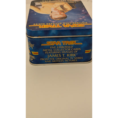 1997 Star Trek Distinguished Officers Series James Kirk Tin w/ Embossed Metal Cards