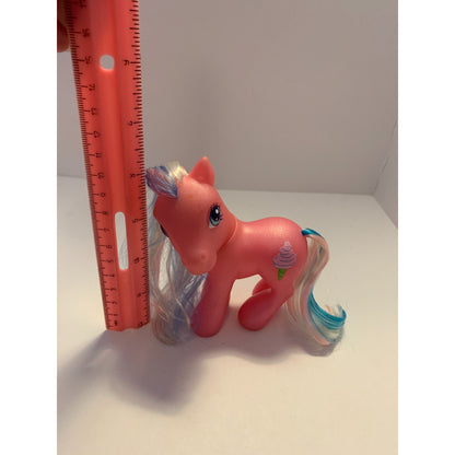 Vintage 2002 My Little Pony G3 Cotton Candy Pink White Blue Hair