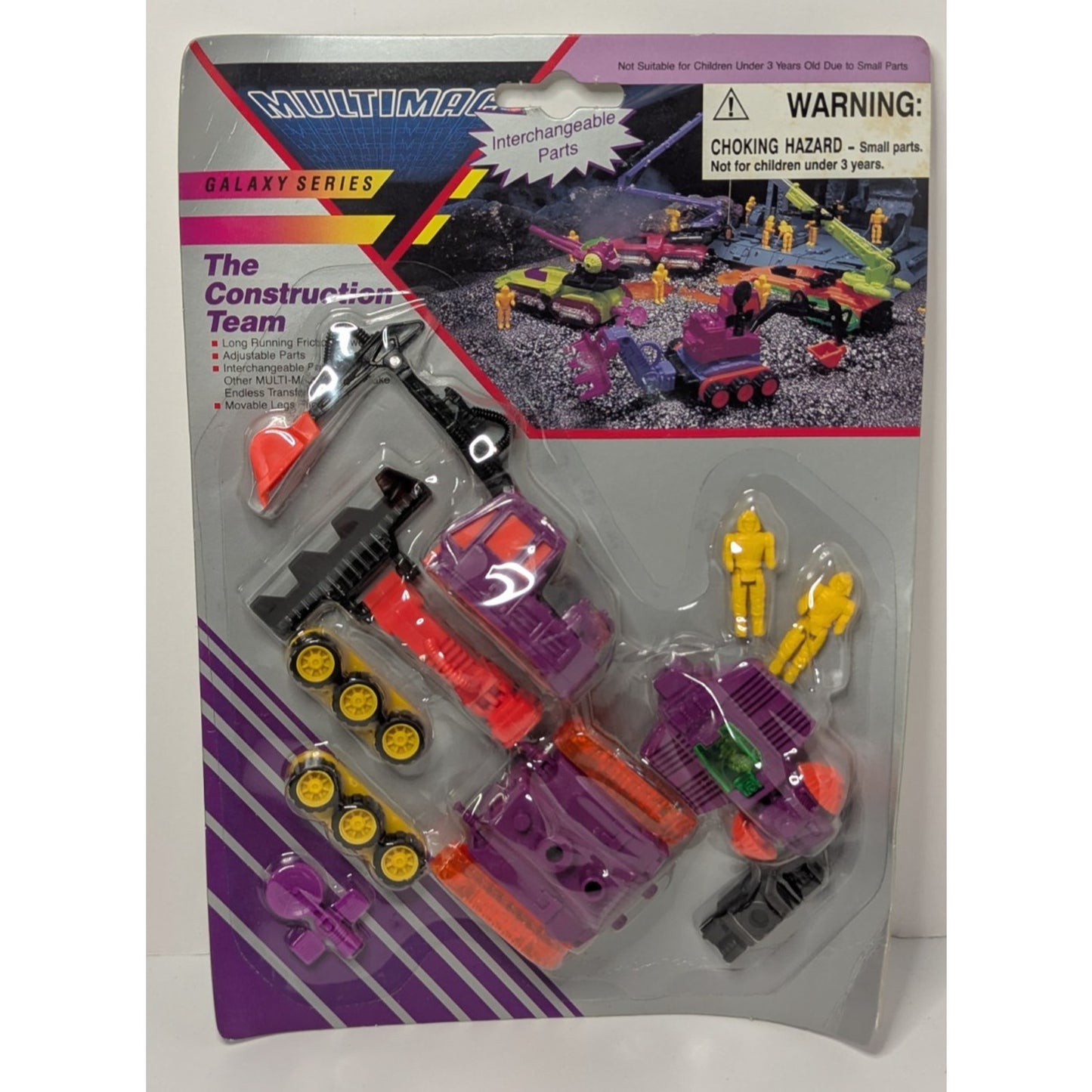 Vintage 80s SILVERLIT MULTIMAC Galaxy Series Super Excavator Construction Team